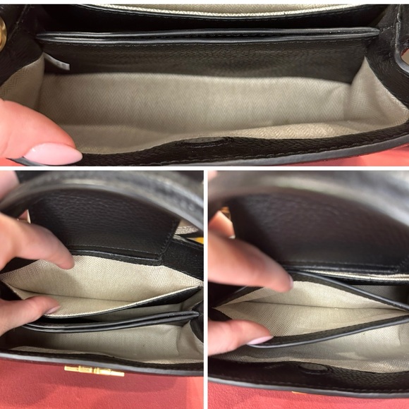 Tory Burch Britten Black Pebbled Leather Micro Satchel Bag - Picture 5 of 13